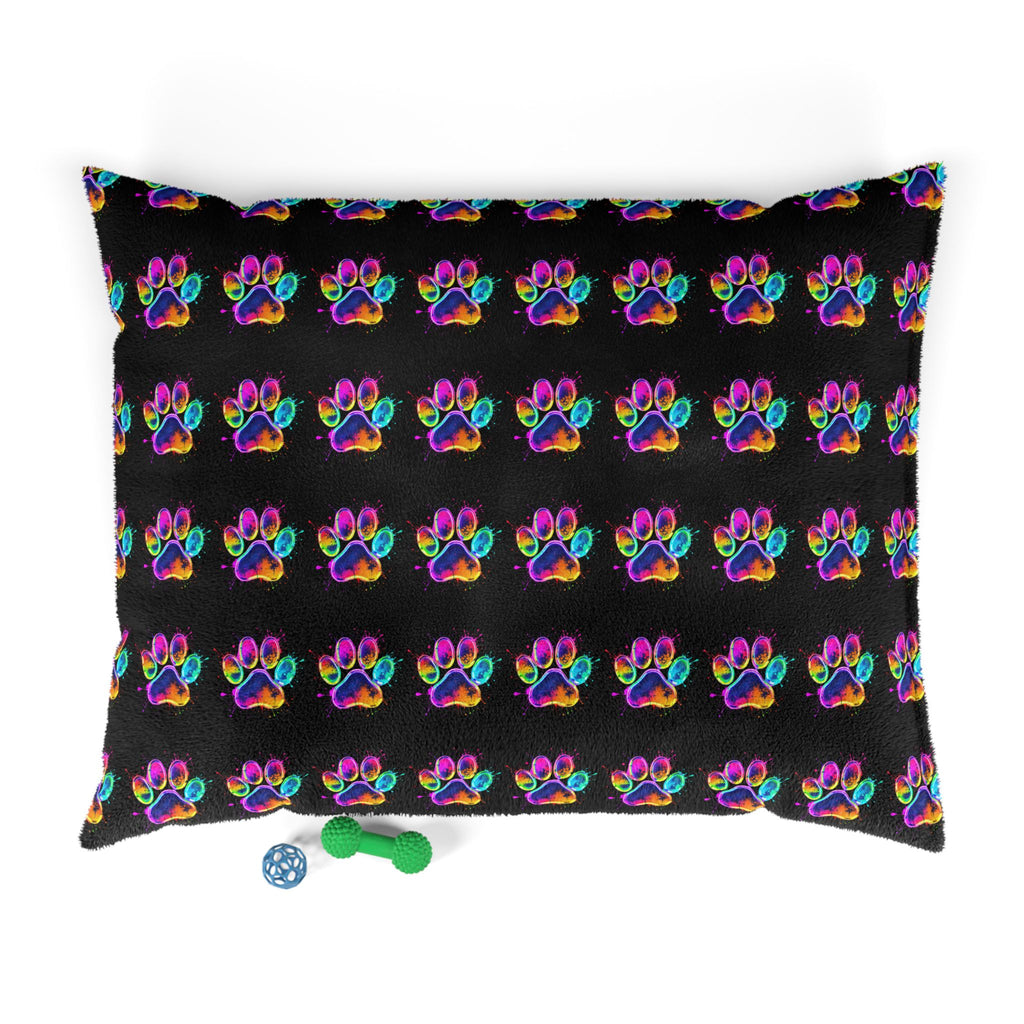 Colorful Paw Print Pet Bed - Cozy and Stylish Dog Bed for Pet Lovers