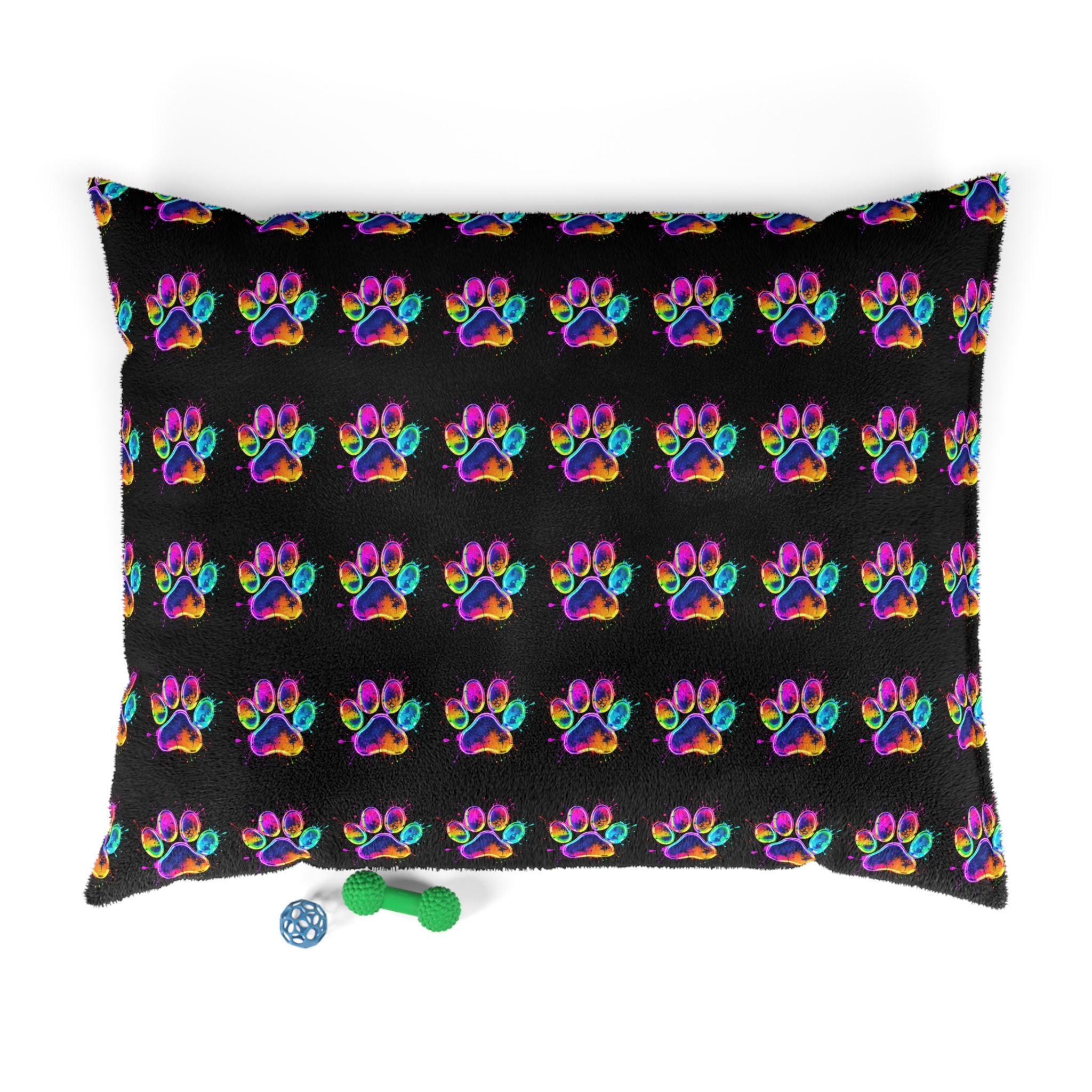 Colorful Paw Print Pet Bed - Cozy and Stylish Dog Bed for Pet Lovers