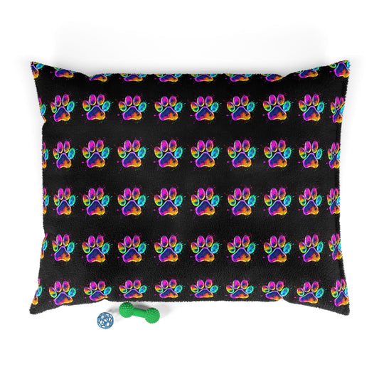 Colorful Paw Print Pet Bed - Cozy and Stylish Dog Bed for Pet Lovers