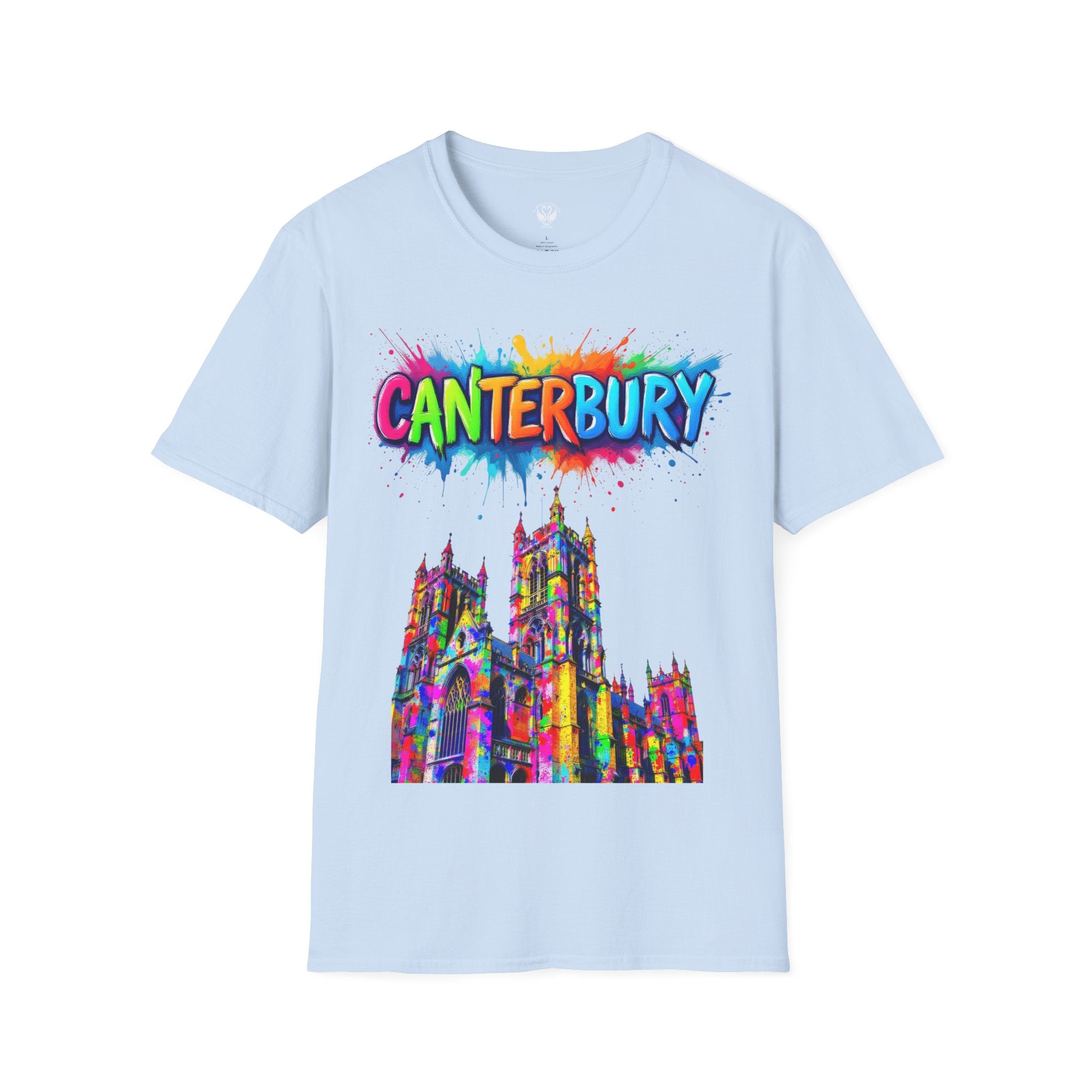 Canterbury Colorful T-Shirt | Vibrant Graphic Tee, Unisex Fashion, Travel Souvenir, Art Lovers Gift, Summer Wardrobe Essential