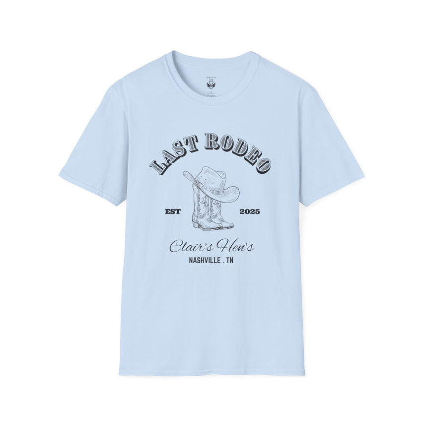Last Rodeo Unisex Softstyle T-Shirt, Vintage Western Tee, Country Music Shirt, Nashville Souvenir, Festival Apparel