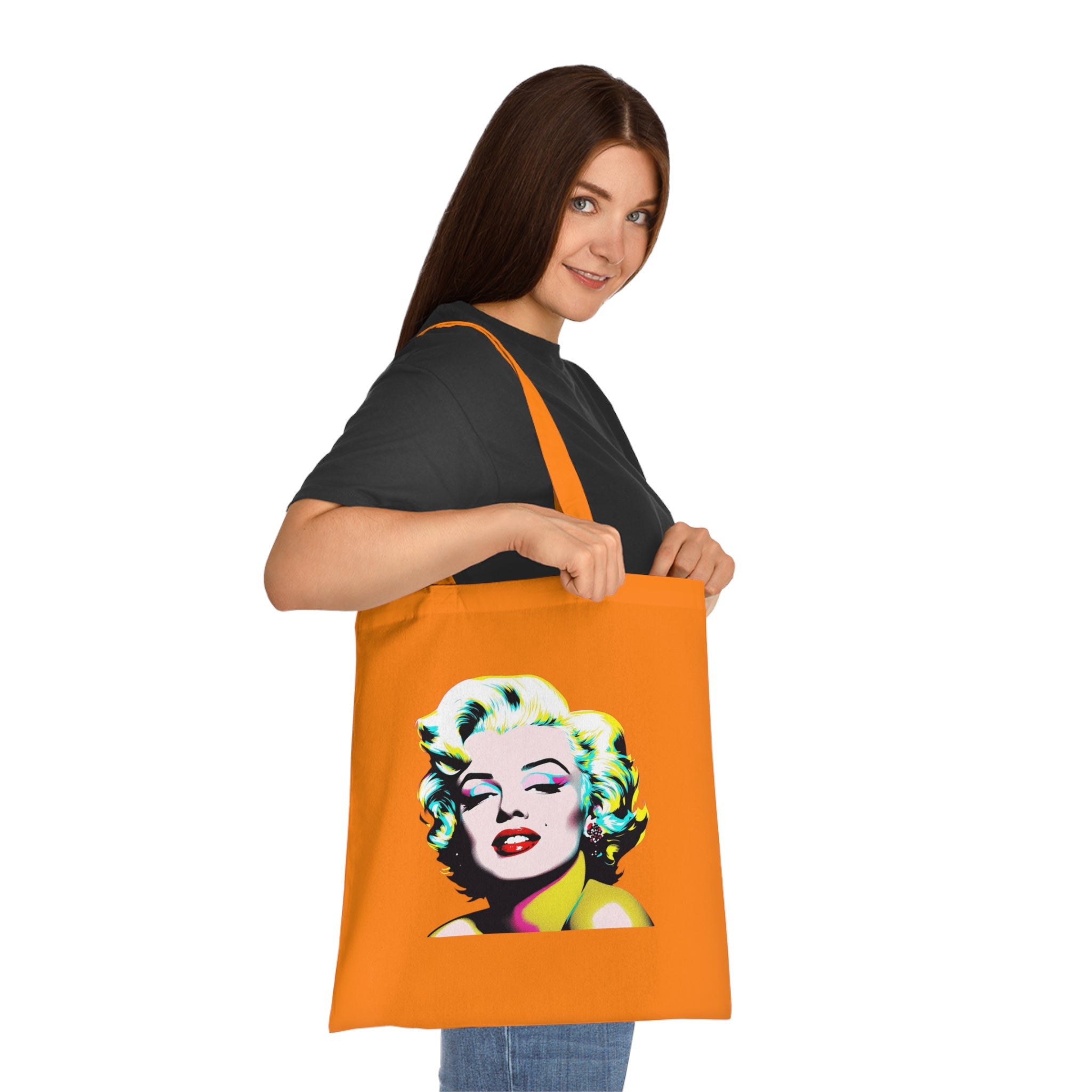 Marilyn Pop Art Cotton Tote Bag, Eco-Friendly Shopping Bag, Fun Beach Tote, Vintage Style Handbag, Gift for Art Lovers