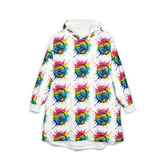 Colourful Compass Unisex Hooded Blanket for Cozy Comfort