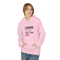 Stylish Travel Cities Hoodie - London, Paris, New York Design, Cozy Unisex Sweatshirt, Travel Lover Gift, Trendy Fashion