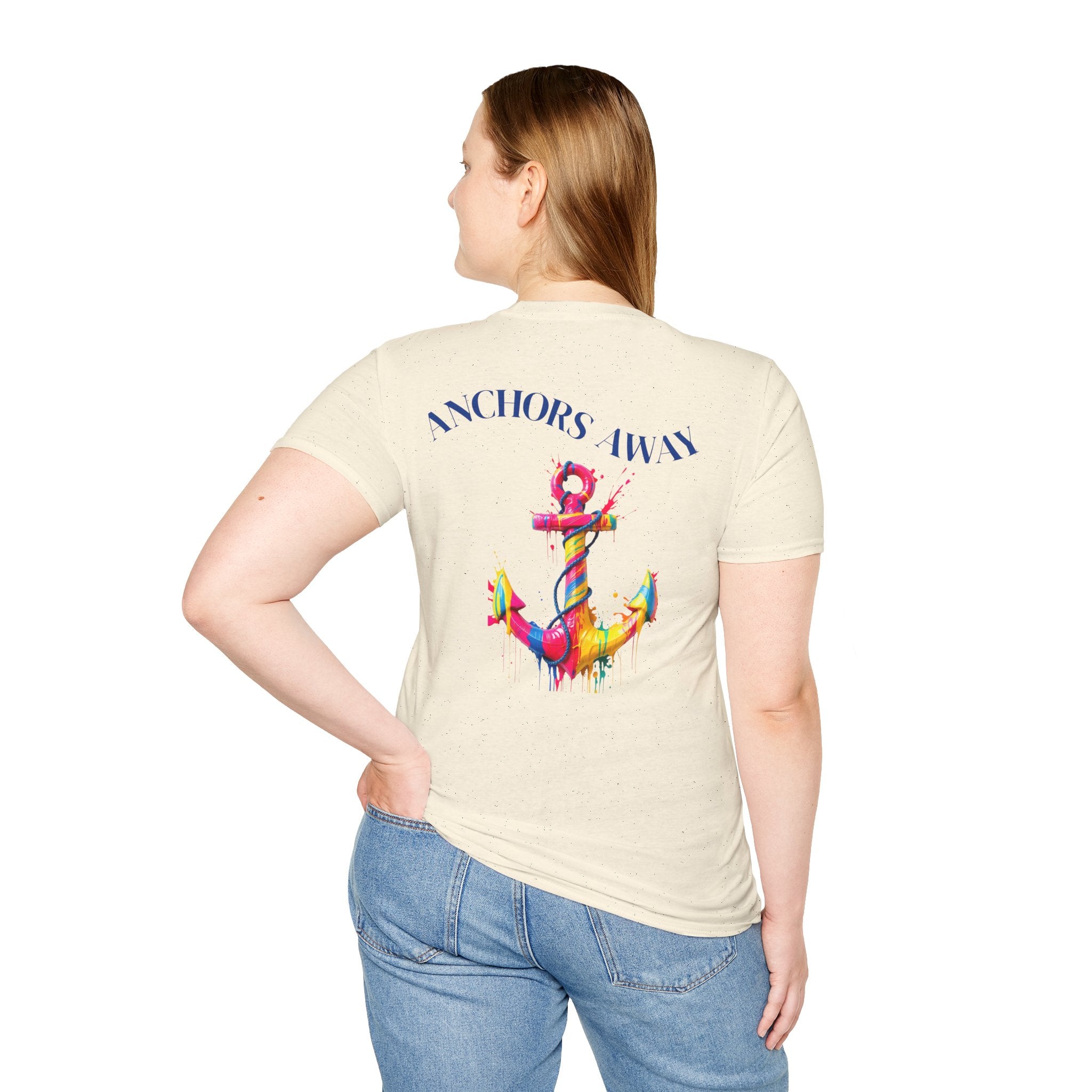 Colorful Anchor Design Unisex T-Shirt, Casual Tee, Nautical Gift, Beachwear, Summer Fashion, Gift for Sailors