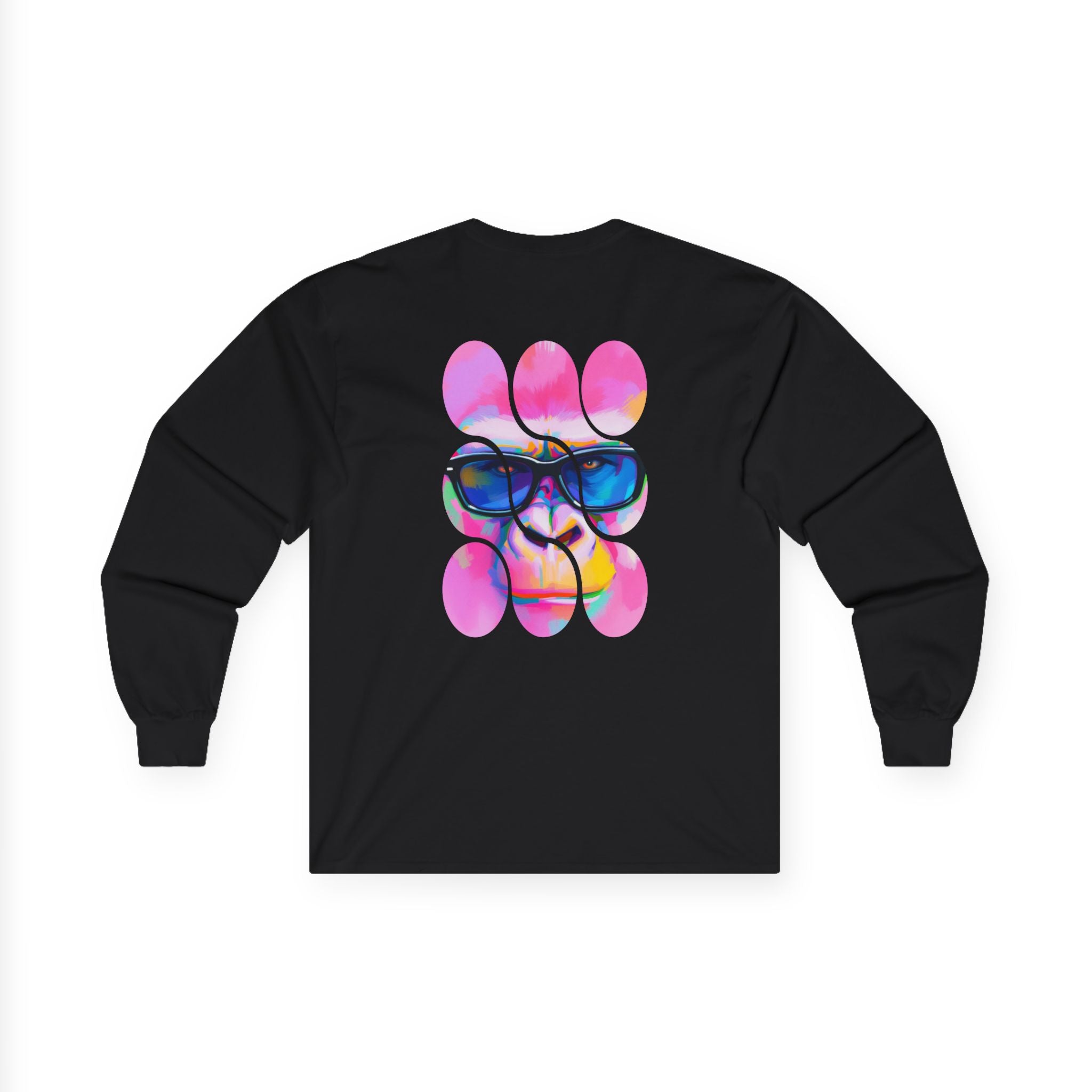 Vibrant Art-Inspired Long Sleeve Tee, Colorful T-Shirt for Artists, Gift for Birthdays, Casual Wear, Festival Outfit, Unique Graphic Tee
