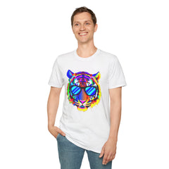 Colorful Tiger Graphic T-Shirt, Fun Apparel, Gift for Animal Lovers, Casual Wear, Summer Fashion, Festival Outfit