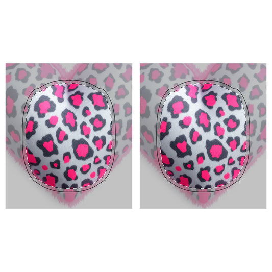 Stylish Leopard Print AirPod Max Case - Pink and Gray Cheetah Design