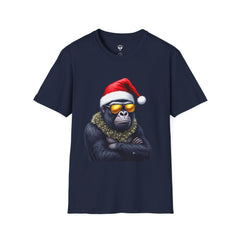 Cool Gorilla Santa T-Shirt | Funny Holiday Tee | Unisex Gift for Christmas, Party Wear, Family Gathering, Casual Style