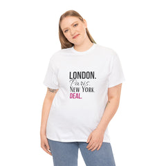 City Life Unisex Tee: London, Paris, New York Deal - Travel Shirt, Fashion Apparel, Gift for Travelers, Urban Outfit, Streetwear