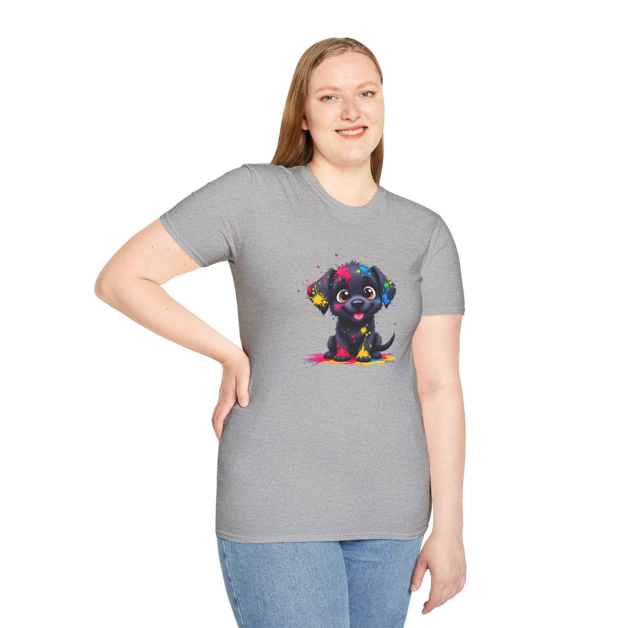 Cute Puppy Art Unisex T-Shirt, Dog Lover Shirt, Pet Parent Gift, Casual Wear, Funny Graphic Tee