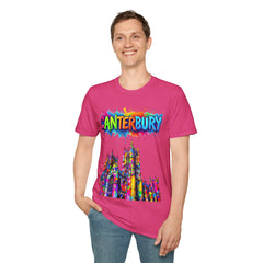 Canterbury Colorful T-Shirt | Vibrant Graphic Tee, Unisex Fashion, Travel Souvenir, Art Lovers Gift, Summer Wardrobe Essential