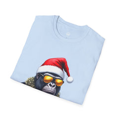 Cool Gorilla Santa T-Shirt | Funny Holiday Tee | Unisex Gift for Christmas, Party Wear, Family Gathering, Casual Style