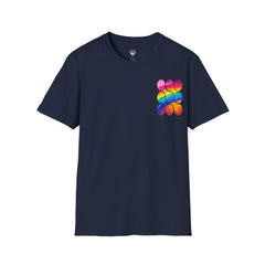 Vibrant Rainbow Softstyle T-Shirt, Unisex Pride Tee, LGBTQ+ Apparel, Colorful Casual Wear, Summer Festival Shirt