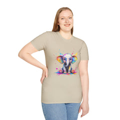 Cute Elephant Graphic T-Shirt, Fun Animal Tee, Gift for Animal Lovers, Casual Wear, Birthday, Eco-Friendly Cotton