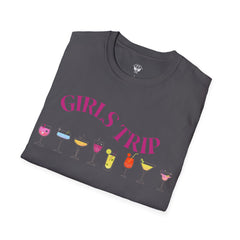 Girls Trip Unisex T-Shirt, Softstyle Tee for Friends, Vacation Apparel, Travel Gear, Girls Night Out, Fun Gifts