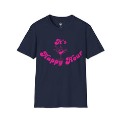 Happy Hour Unisex T-Shirt, Fun Cocktail Shirt, Gift for Party Lovers, Birthday Celebration Tee, Summer Party Outfit