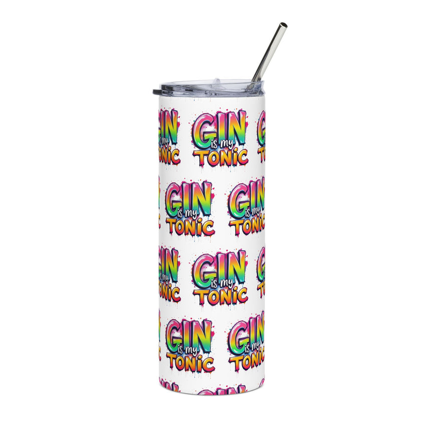 Colorful Gin Tonic Stainless Steel Tumbler - 20oz Travel Cup