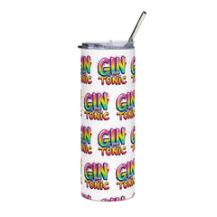 Colorful Gin Tonic Stainless Steel Tumbler - 20oz Travel Cup
