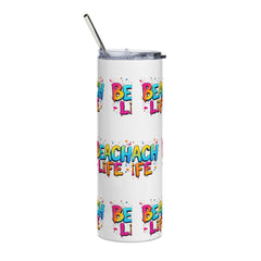 Beach Life Stainless Steel Tumbler - 20oz Travel Mug