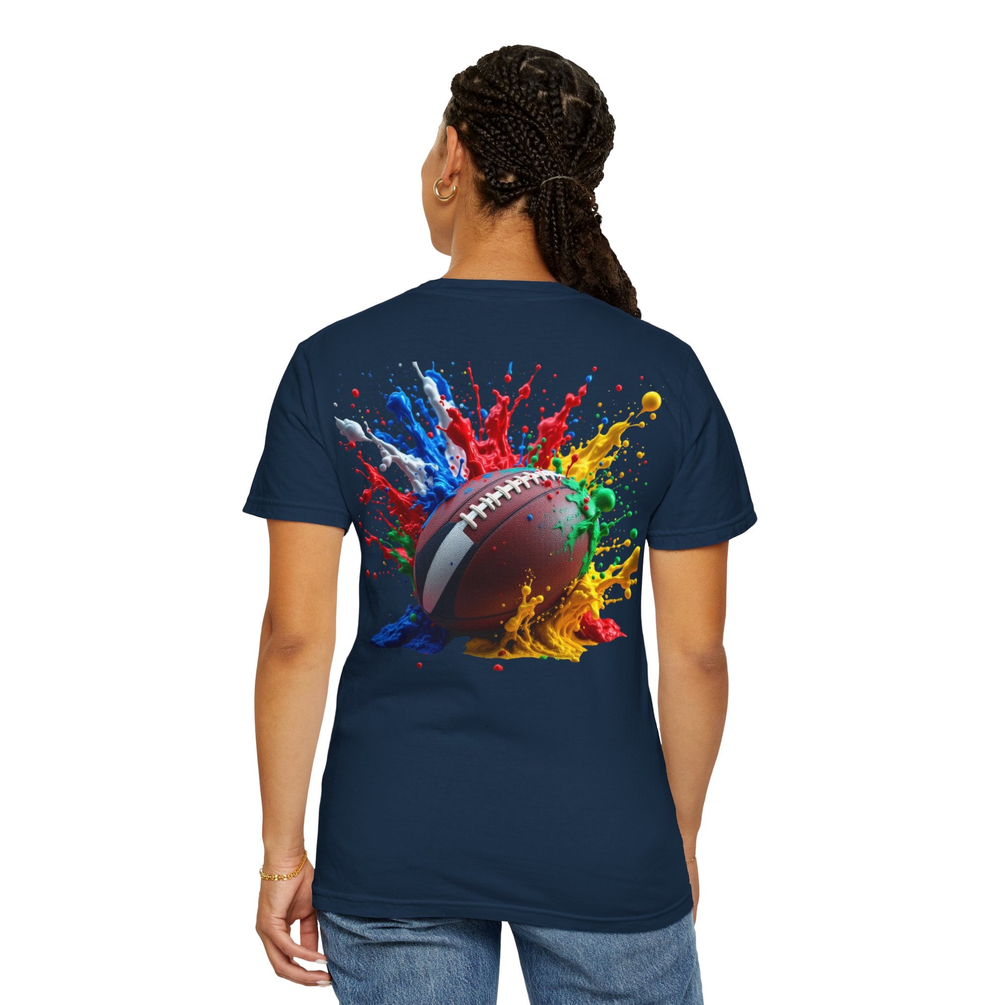 Rugby Ball Graphic T-Shirt, Unisex Vintage Tee, Perfect for Festivals, Beach Days, and Casual Wear, Gift for Sun Lovers