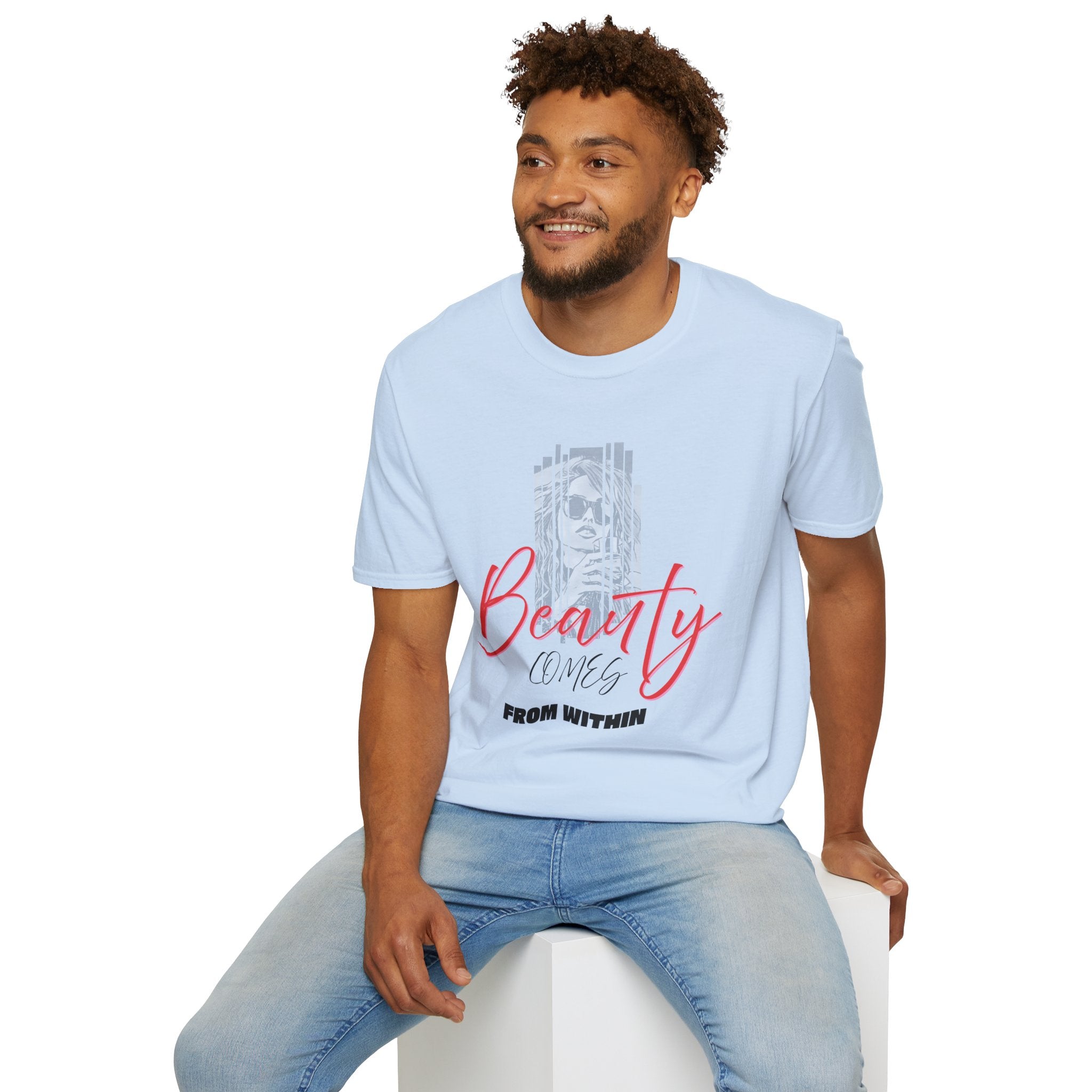 Beauty Comes From Within T-Shirt, Inspirational Tee, Gift for Her, Self-Love Shirt, Motivational Apparel, Unisex Casual Wear