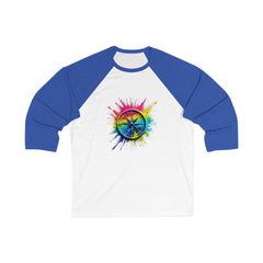 Colorful Compass Sign Baseball Tee, Unisex T-Shirt, Boho Clothing, Summer Festival Wear, Gift for Him/Her