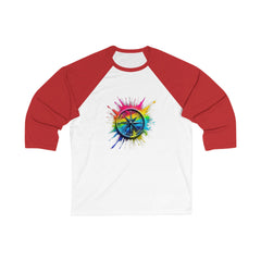 Colorful Compass Sign Baseball Tee, Unisex T-Shirt, Boho Clothing, Summer Festival Wear, Gift for Him/Her
