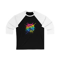 Colorful Compass Sign Baseball Tee, Unisex T-Shirt, Boho Clothing, Summer Festival Wear, Gift for Him/Her