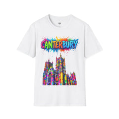 Canterbury Colorful T-Shirt | Vibrant Graphic Tee, Unisex Fashion, Travel Souvenir, Art Lovers Gift, Summer Wardrobe Essential