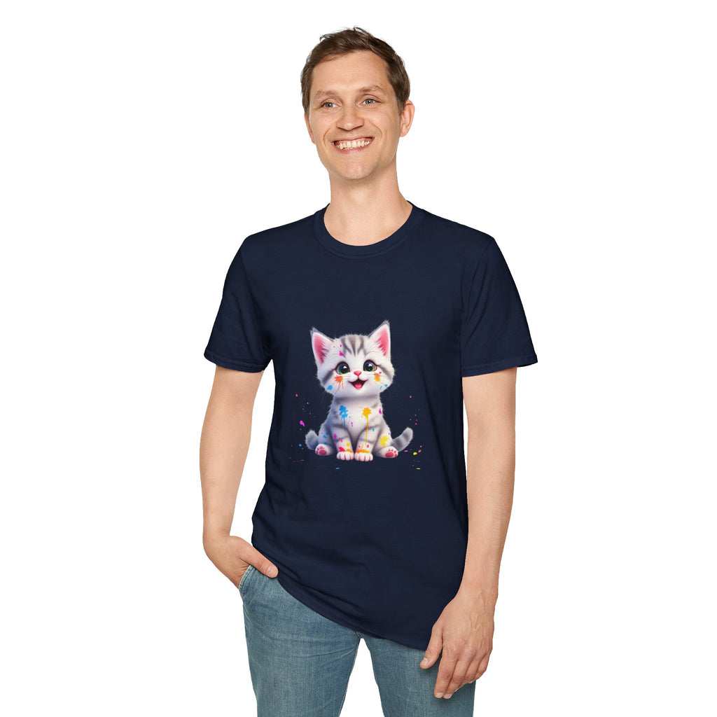 Cute Kitten Unisex Softstyle T-Shirt | Adorable Cat Tee for Animal Lovers, Gift for Birthdays, Pet Lovers, Fun Fashion, Everyday Wear