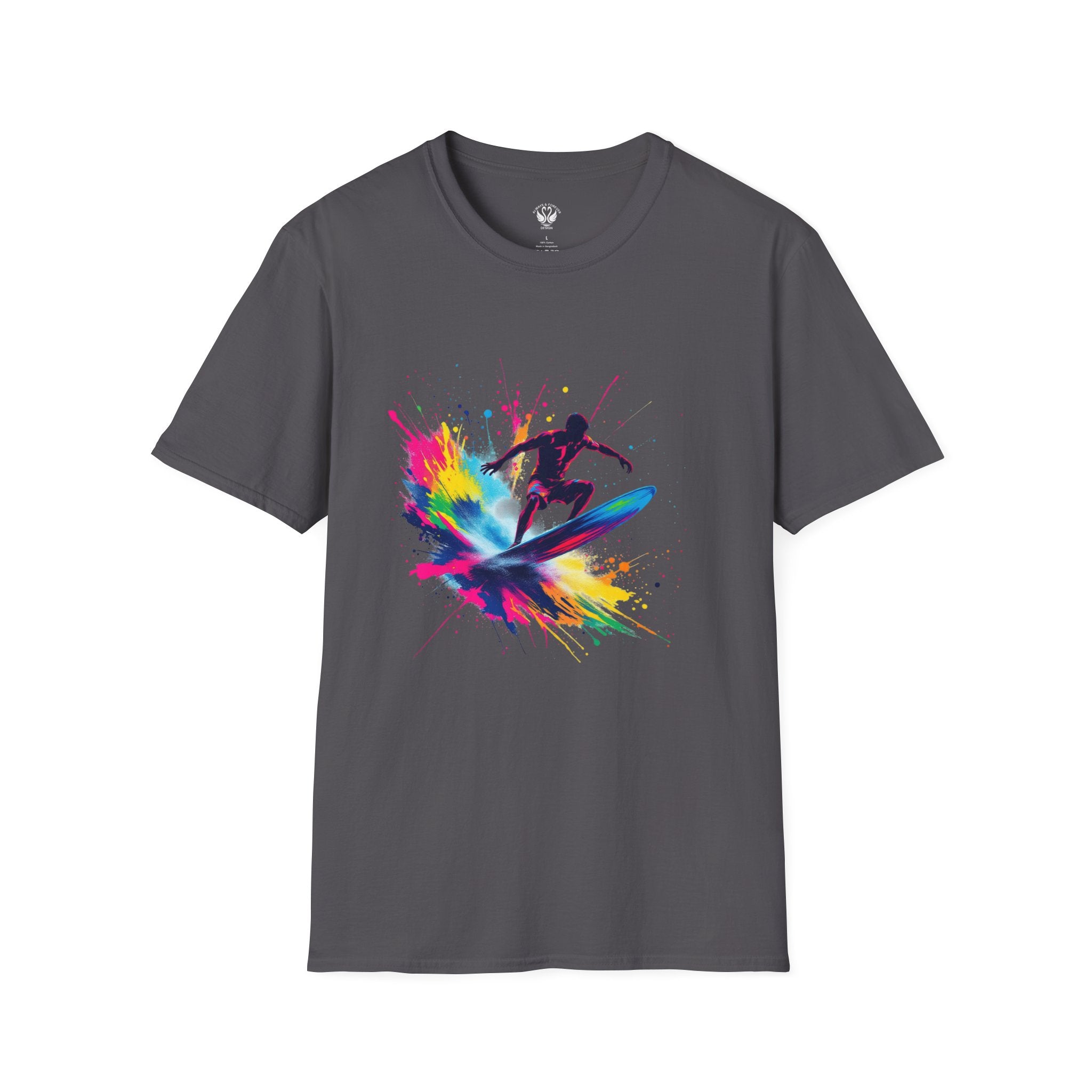 Colorful Surfing Unisex T-Shirt, Casual Beach Wear, Summer Vibes, Gift for Surfers, Beach Lovers, Graphic Tee