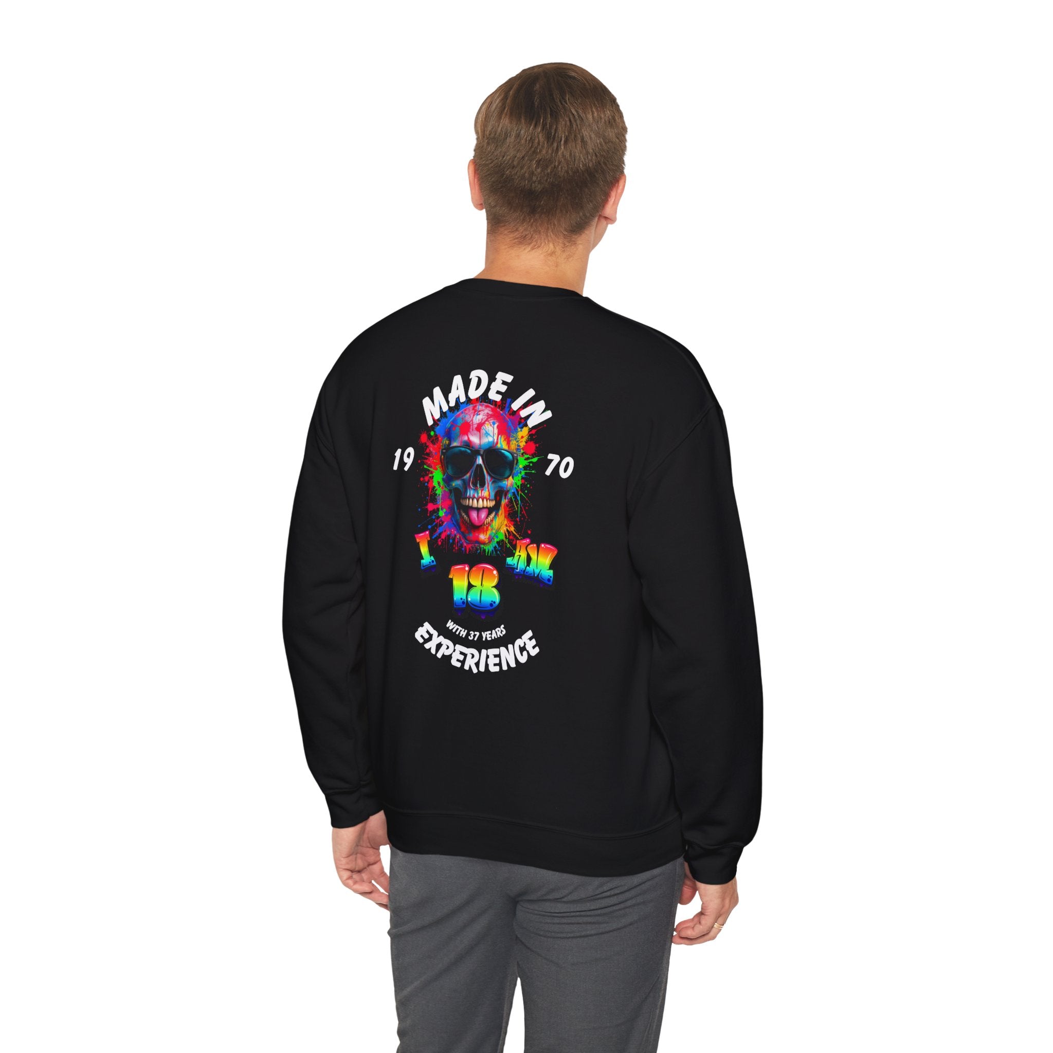 Vibrant Skull Sweatshirt - Unisex Crewneck, Colorful Graphic, Perfect for Casual Wear, Gifts for Friends, Halloween & Parties