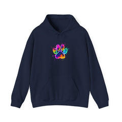 Colourful Paw Print Hoodie for Animal Lovers