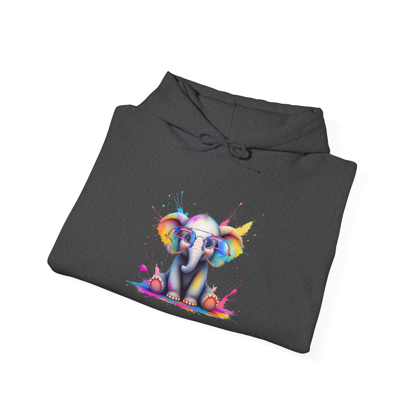 Colorful Elephant Design Unisex Heavy Blend™ Hooded Sweatshirt - Never Forget