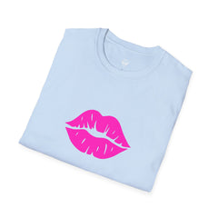 Kiss Lip Graphic Tee – Cute Unisex T-Shirt for Flirty Vibes, Perfect for Valentine's Day, Casual Outings, Gifts, Summer Fashion