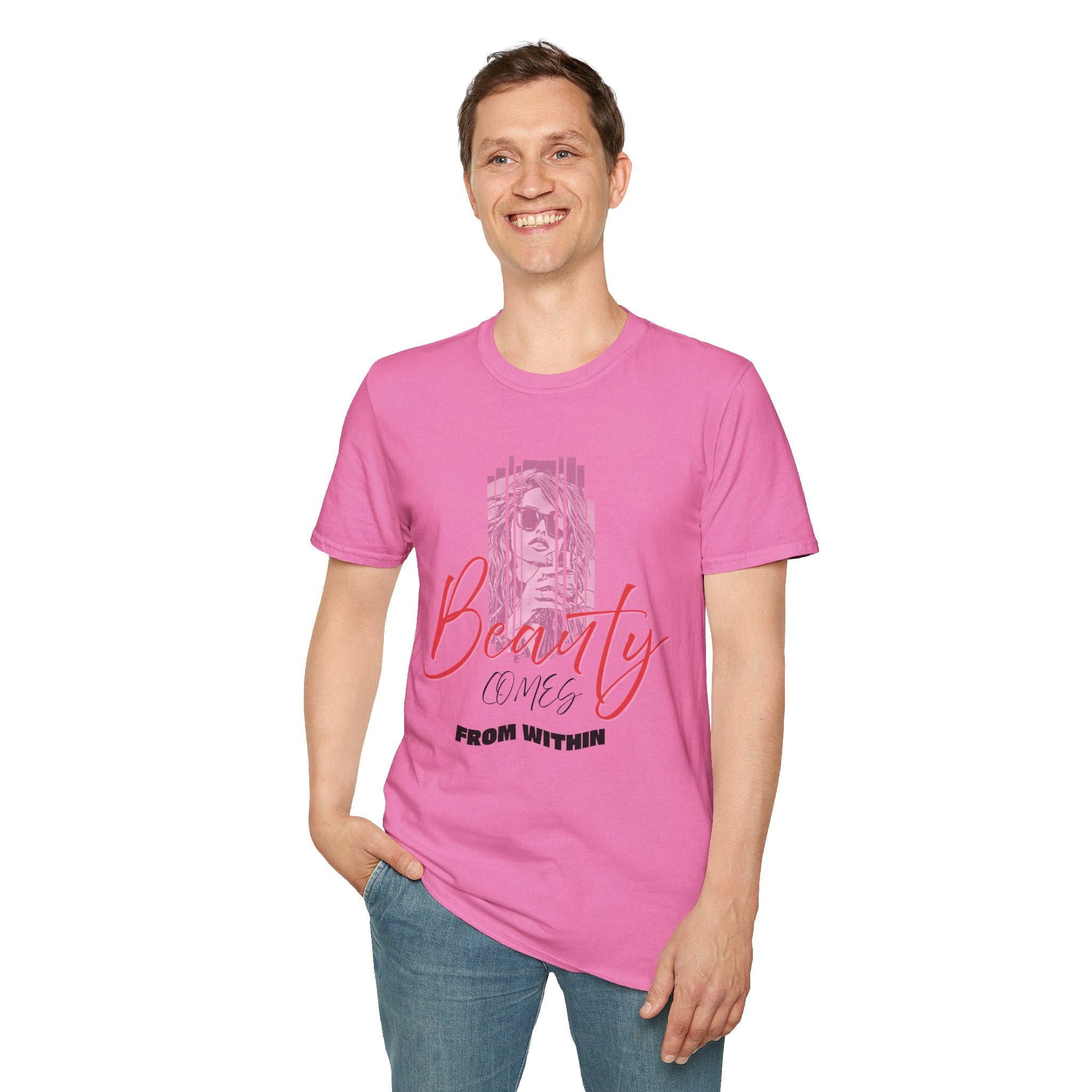 Beauty Comes From Within T-Shirt, Inspirational Tee, Gift for Her, Self-Love Shirt, Motivational Apparel, Unisex Casual Wear