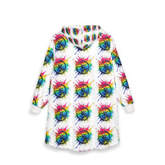 Colourful Compass Unisex Hooded Blanket for Cozy Comfort