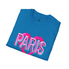 Paris with Love Unisex T-Shirt, Trendy Graphic Tee, Fashionable Gift, Casual Wear, Travel Souvenir, Unique Statement Shirt