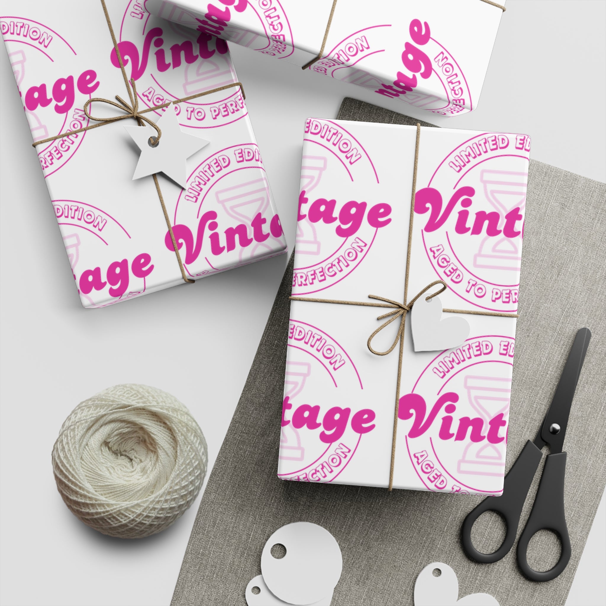 Vintage Gift Wrapping Paper Sheets, Retro Style, Perfect for Holidays, Unique Packaging, Ideal for Birthdays, Weddings, Celebrations