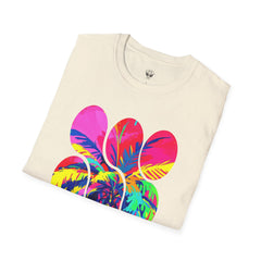 Vibrant Tropical T-Shirt, Beachwear, Summer Apparel, Casual Outfit, Gift for Friends, Festival Fashion