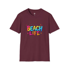 Beach Life Unisex Softstyle T-Shirt, Summer Vibes, Casual Wear, Beach Vacation, Gift for Beach Lovers