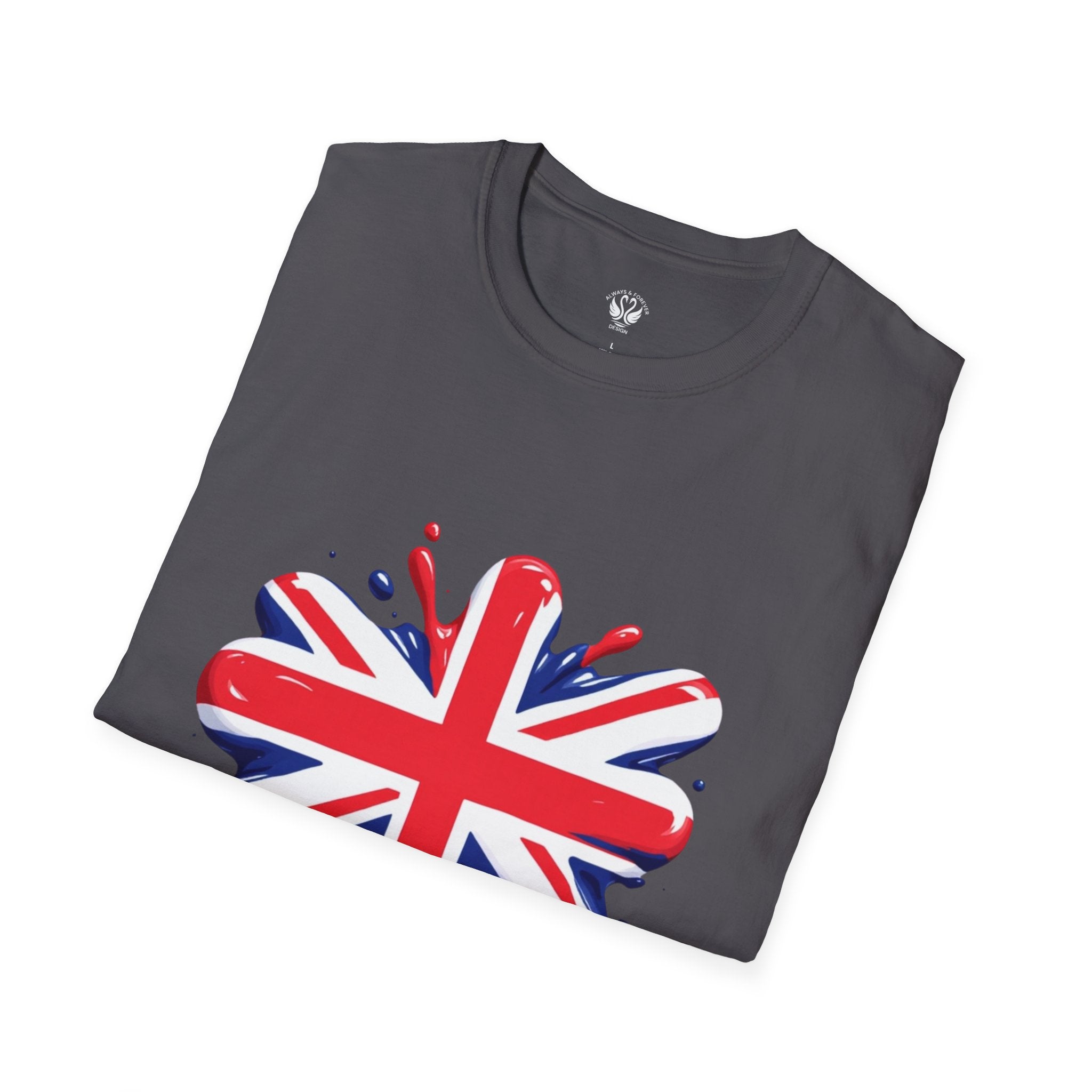 Union Jack Splash T-Shirt, UK Pride Shirt, Travel Souvenir Tee, Cultural Heritage Fashion, Gift for England Fans