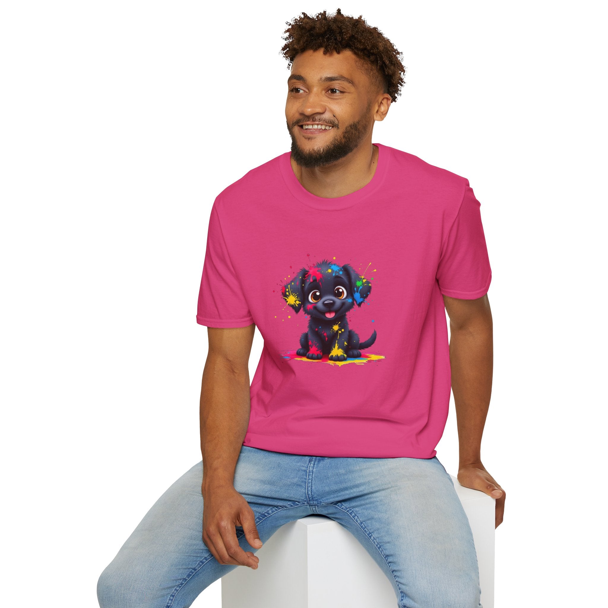 Cute Puppy Art Unisex T-Shirt, Dog Lover Shirt, Pet Parent Gift, Casual Wear, Funny Graphic Tee