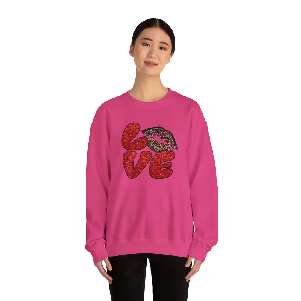 Love Graphic Sweatshirt, Cozy Crewneck for Couples, Valentine's Day Gift, Trendy Casual Wear, Fashionable Lounge Top