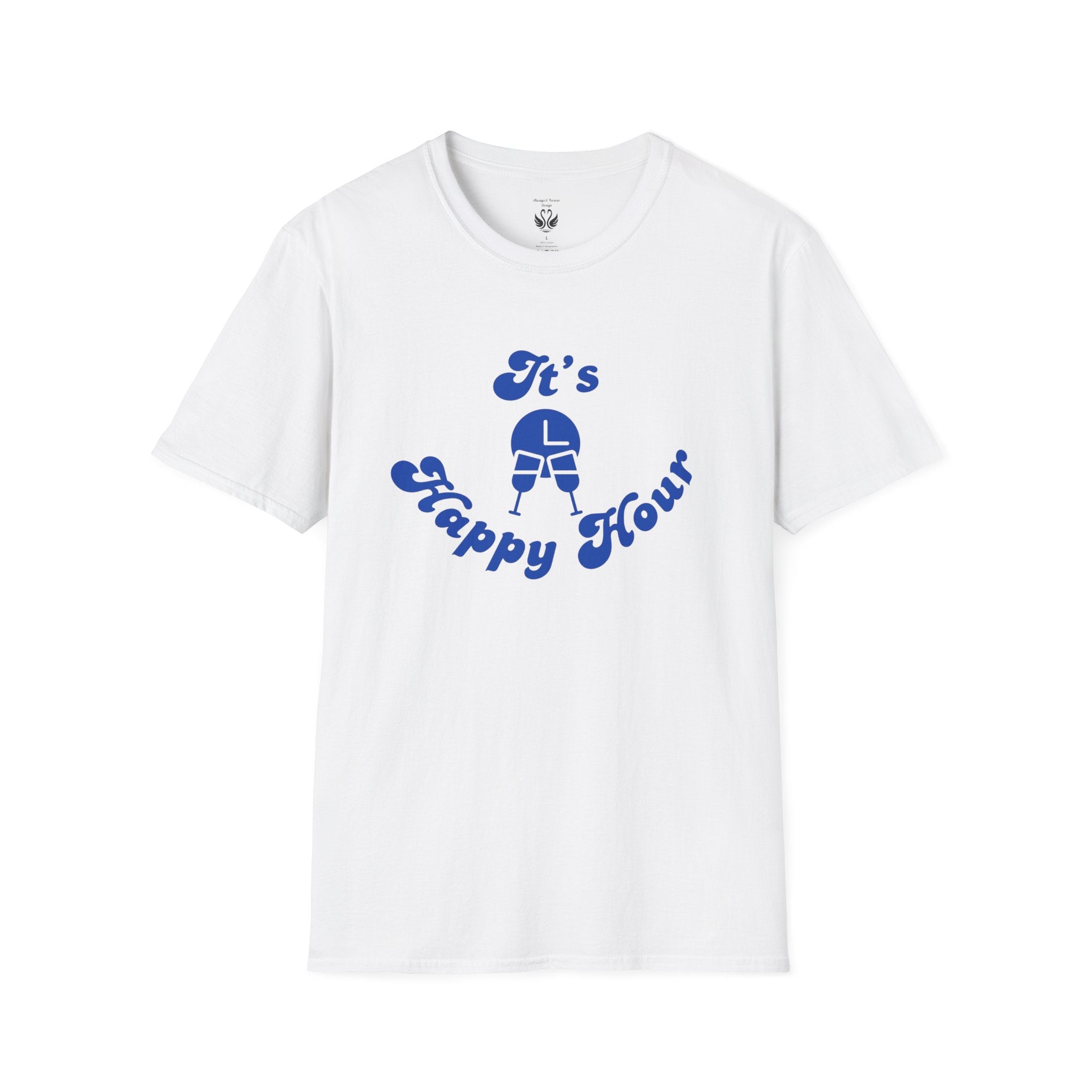 Unisex Happy Hour T-Shirt, Perfect for Parties, Casual Outings, Gifts, and Celebrations
