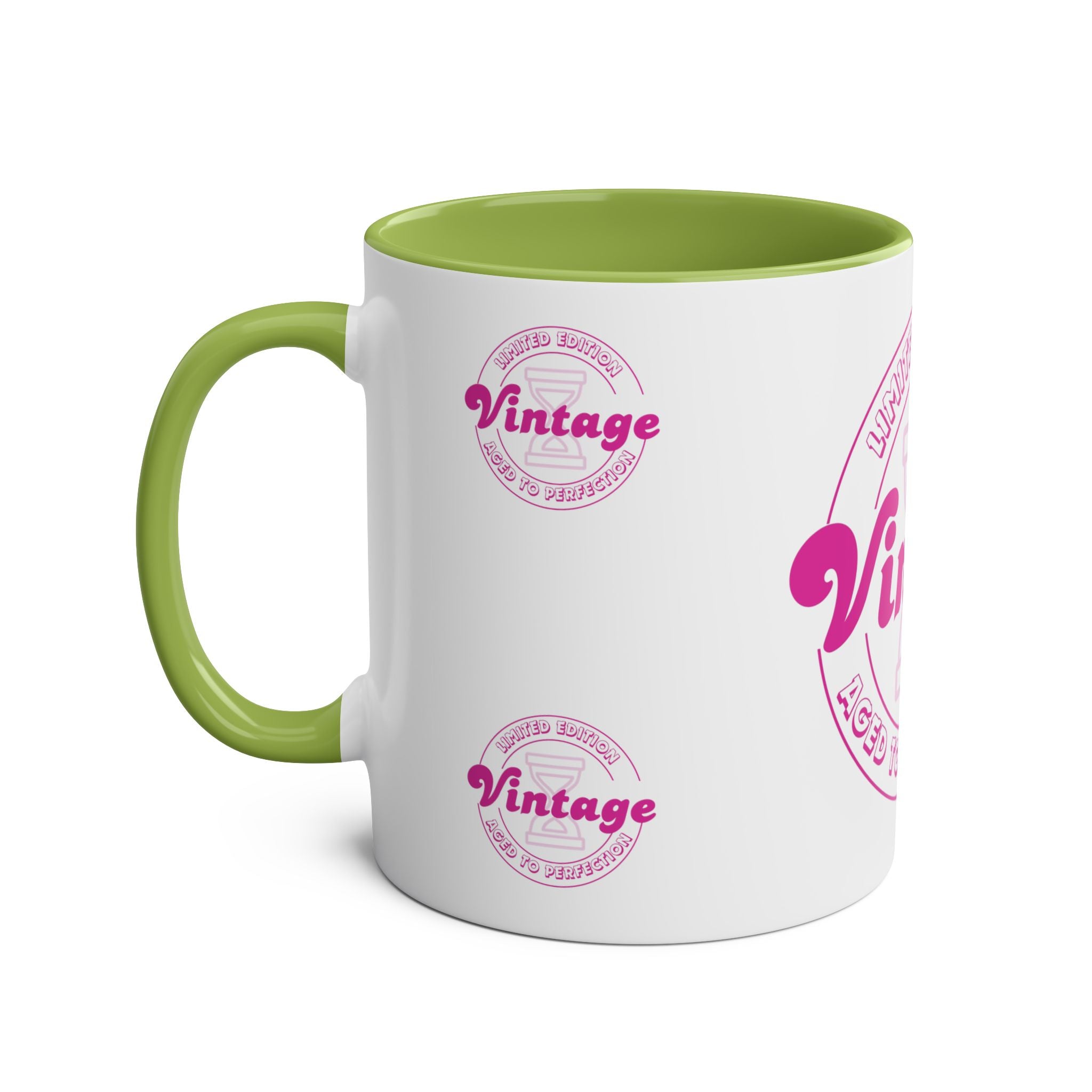 Vintage Two-Tone Coffee Mug, Unique Limited Edition Cup for Coffee Lovers, Gifts for Birthdays, Mother's Day, and Retro Collectors