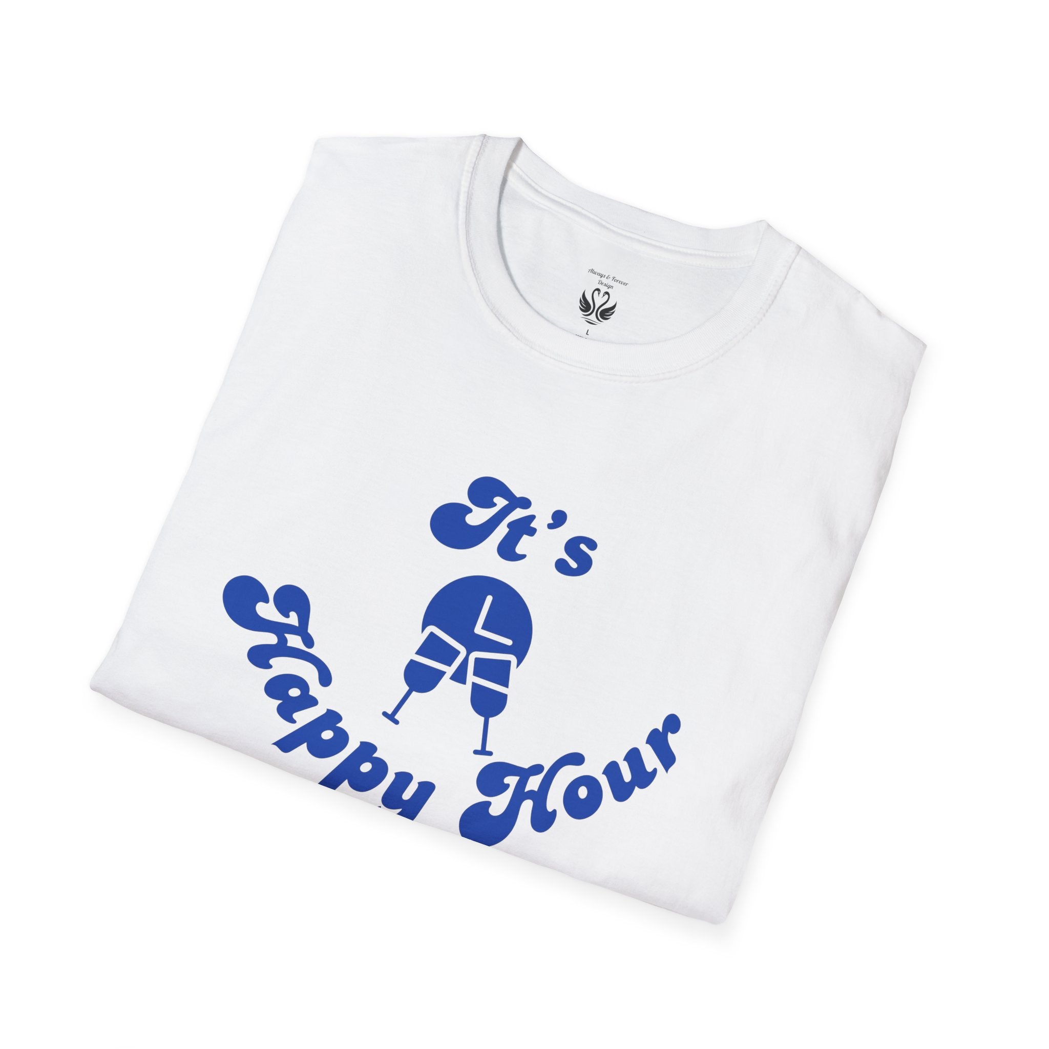 Unisex Happy Hour T-Shirt, Perfect for Parties, Casual Outings, Gifts, and Celebrations