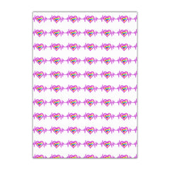 Colorful Heartbeat Gift Wrapping Paper Sheets - Perfect for Celebrations & Special Occasions
