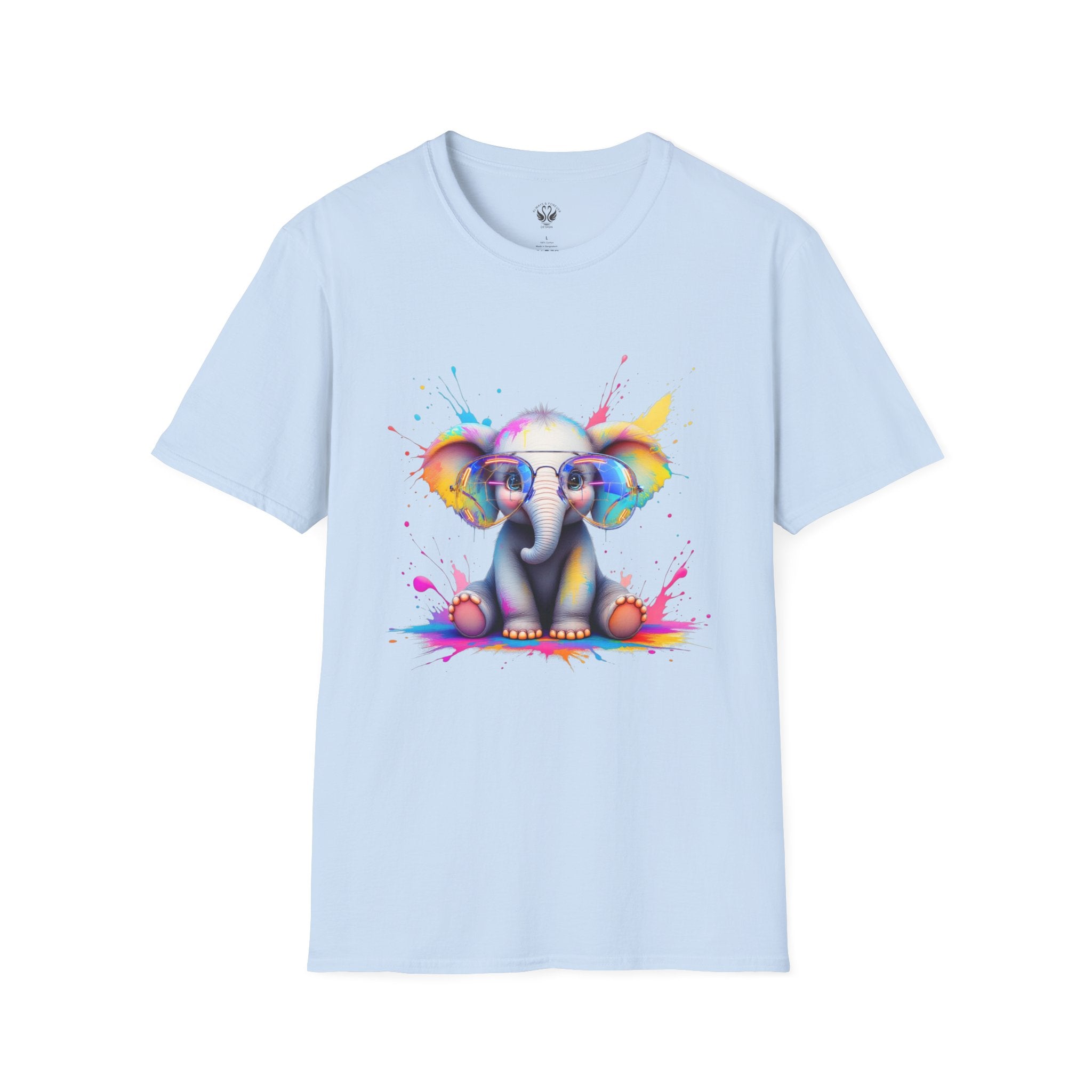 Cute Elephant Graphic T-Shirt, Fun Animal Tee, Gift for Animal Lovers, Casual Wear, Birthday, Eco-Friendly Cotton